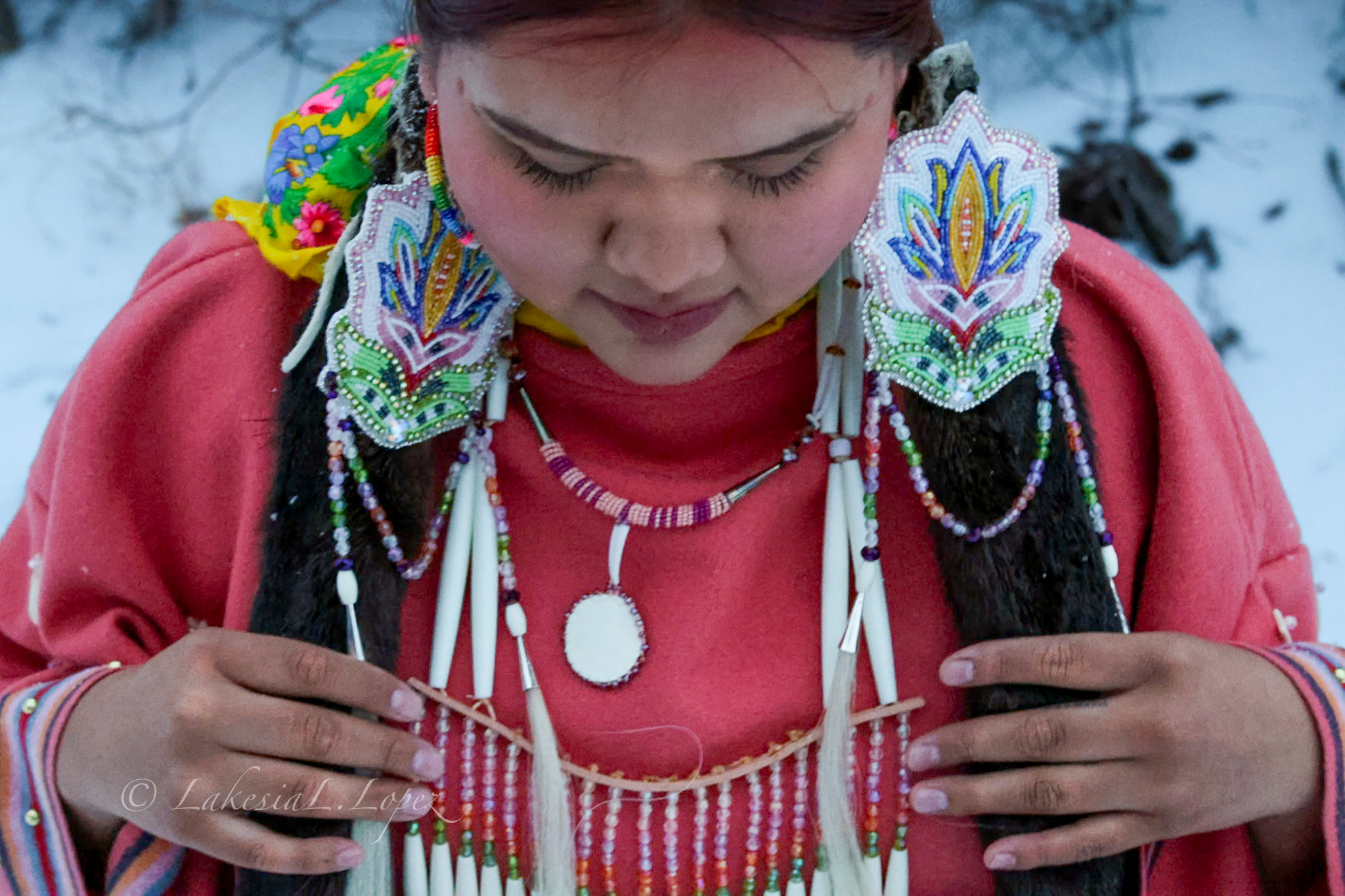 Close-up cultural portrait